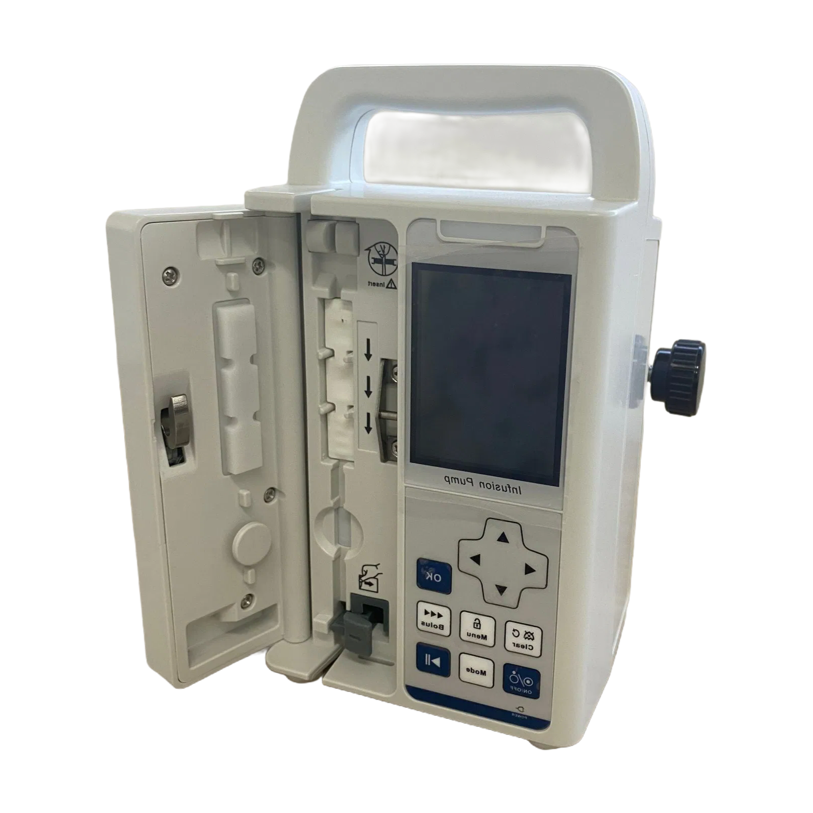 Portable IV Pump with Drug Library Support and Easy Operation for Clinical Settings