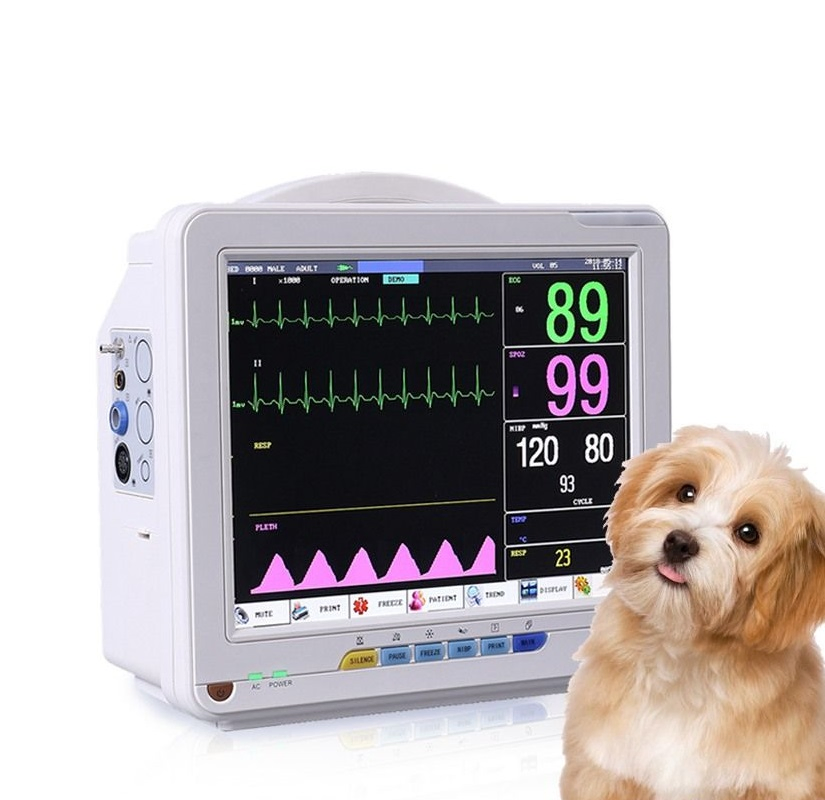 Customizable Veterinary Health Monitor with Touchscreen and Built-in Rechargeable Battery
