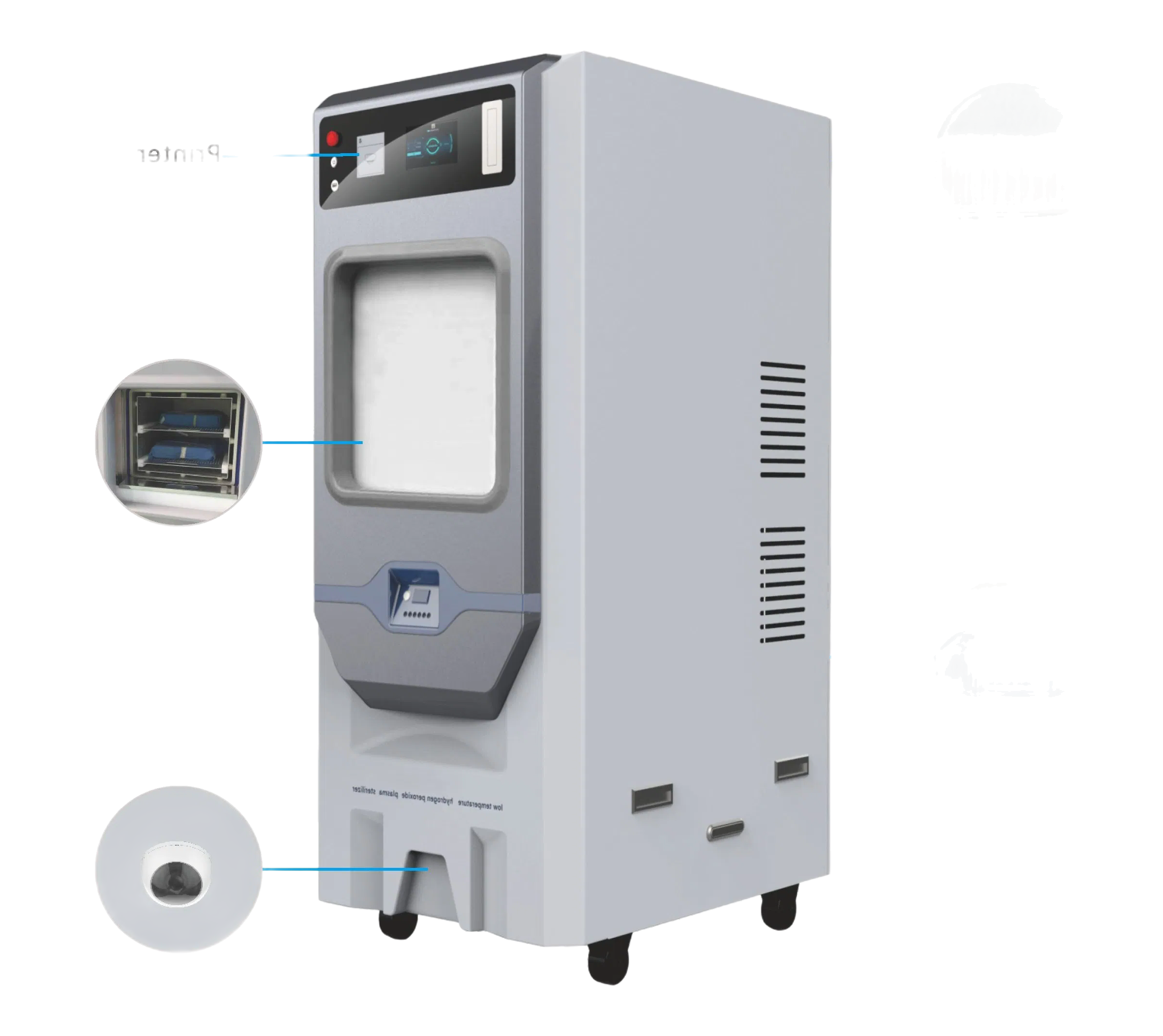 Automatic Door Vertical Plasma Sterilizer with H202 Fungicide and 50°C Sterilization Temperature