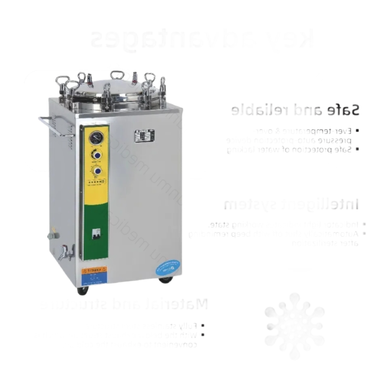 Custom Vertical Pressure Steam Sterilizer Equipment with Digital Control System 134°C Working Temp