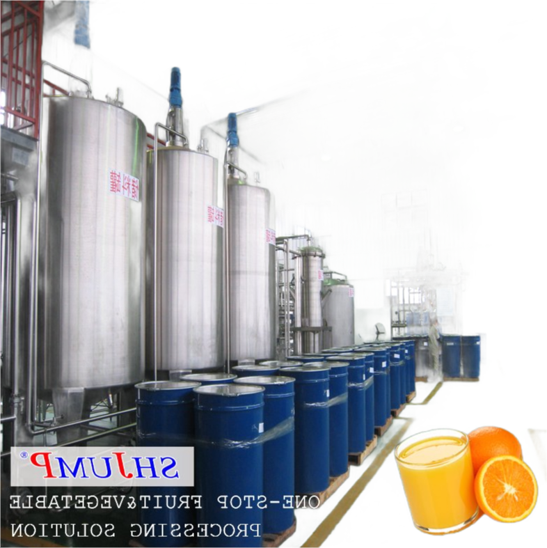 Turnkey Solution Fruit Juice Concentration Plant with Aseptic Filling System 270L Drum Packaging