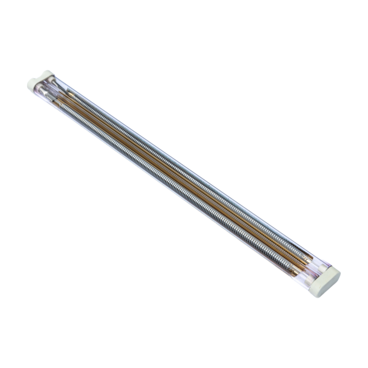 High Efficiency Quartz Infrared Lamps with White Ceramic Reflector for Industrial Heating Applications