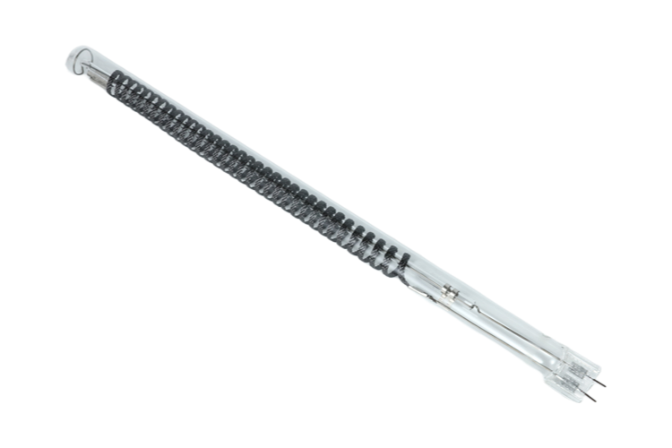 High Efficiency Quartz Infrared Lamps with White Ceramic Reflector for Industrial Heating Applications