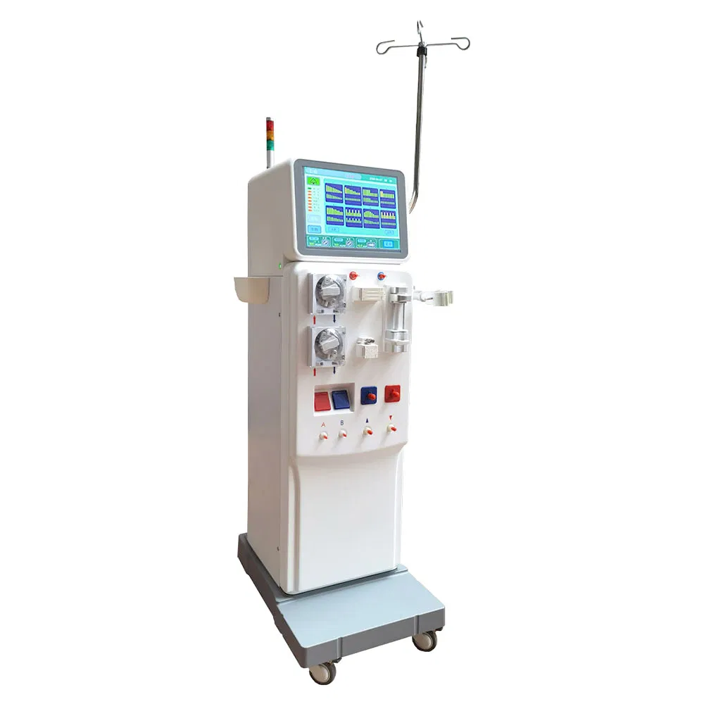 H-T2008-B Double Pump LCD Hemodialysis Machine - Professional Medical Blood Dialysis Equipment