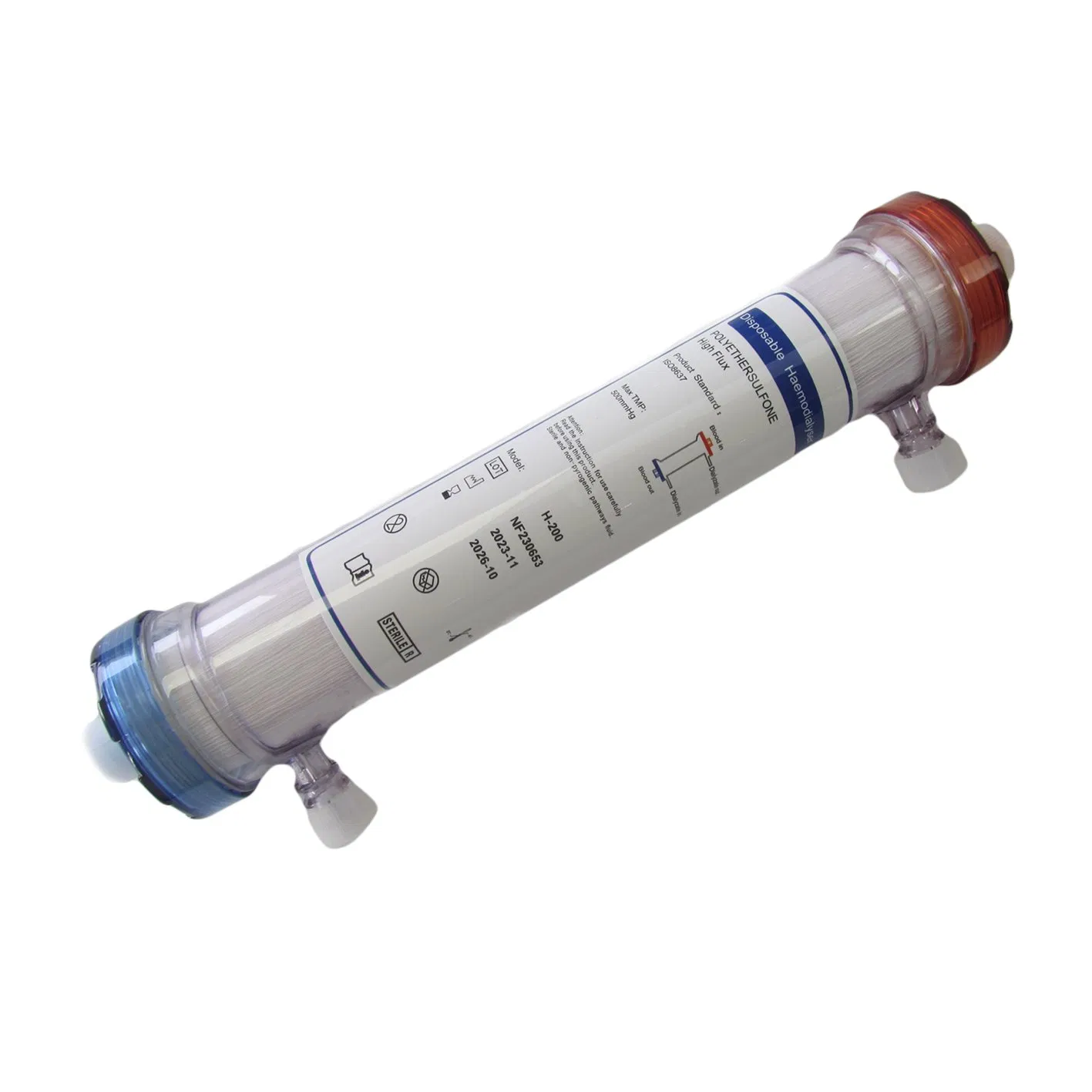 High Quality Disposable Hollow Fiber Hemodialyzer for Blood Dialysis Treatment