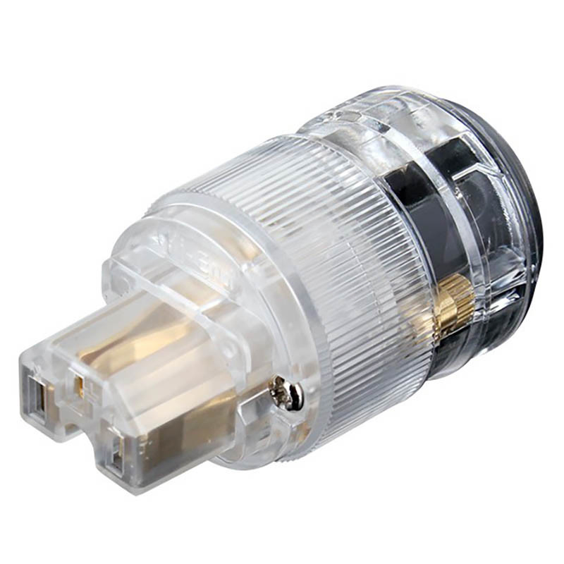 High-End Audio Power Connector HH3417 with Carbon Fiber Zinc Shell and Set Screw Locking