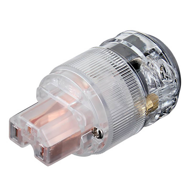 High-End Audio Power Connector HH3417 with Carbon Fiber Zinc Shell and Set Screw Locking
