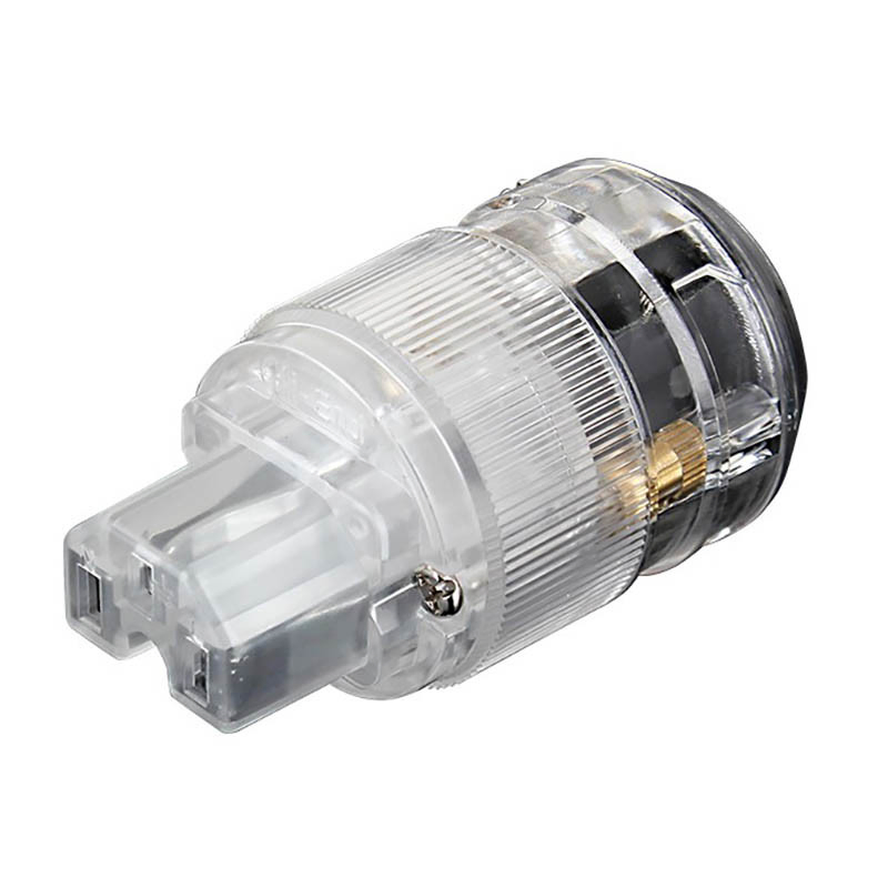 High-End Audio Power Connector HH3417 with Carbon Fiber Zinc Shell and Set Screw Locking