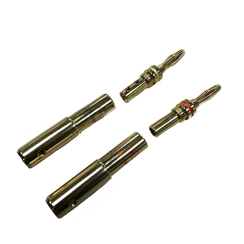 Custom OEM/ODM Gold Plated 4mm Banana Plugs for Professional Audio Equipment