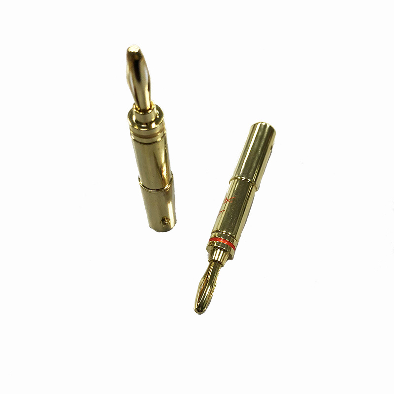 Custom OEM/ODM Gold Plated 4mm Banana Plugs for Professional Audio Equipment