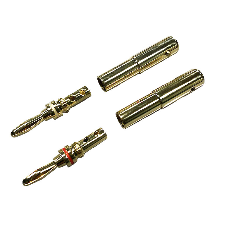 Custom OEM/ODM Gold Plated 4mm Banana Plugs for Professional Audio Equipment
