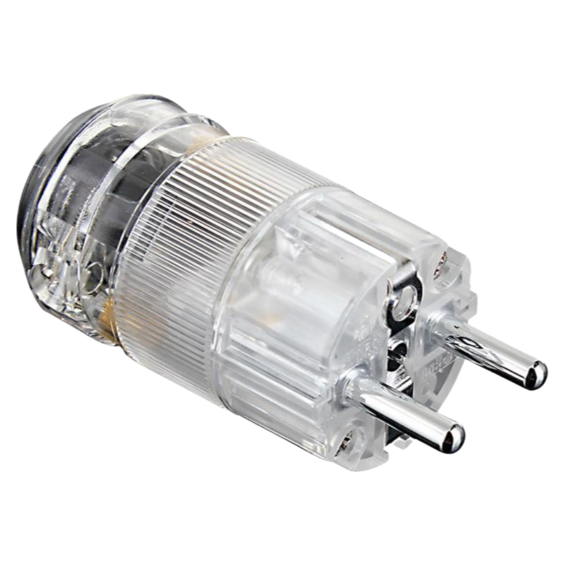 High-End Schuko Power Plug Adapter Audio Grade EU Connector Terminal for Residential and DIY Power Cables