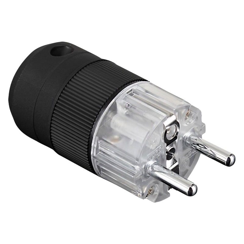 High-End Schuko Power Plug Adapter Audio Grade EU Connector Terminal for Residential and DIY Power Cables
