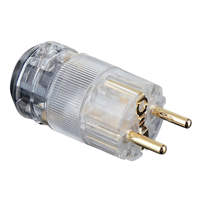 High-End Schuko Power Plug Adapter Audio Grade EU Connector Terminal for Residential and DIY Power Cables