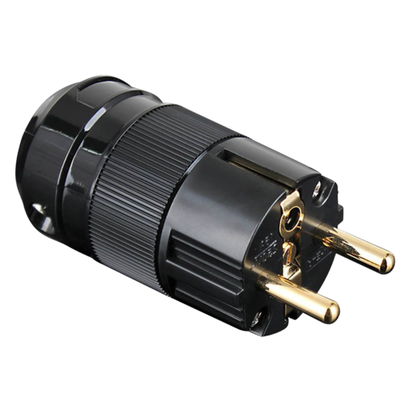 High-End Schuko Power Plug Adapter Audio Grade EU Connector Terminal for Residential and DIY Power Cables