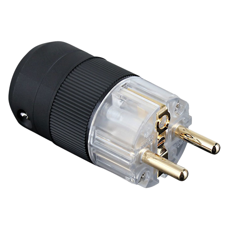 High-End Schuko Power Plug Adapter Audio Grade EU Connector Terminal for Residential and DIY Power Cables