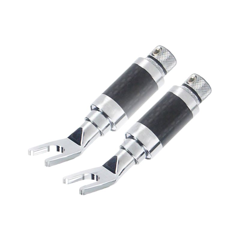 Premium Hi-Fi Gold Plated Y Spade Speaker Connector for High-End Audio Systems