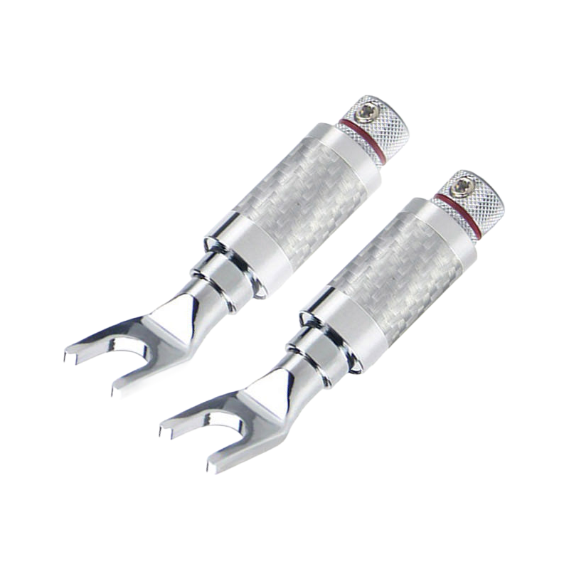 Premium Hi-Fi Gold Plated Y Spade Speaker Connector for High-End Audio Systems
