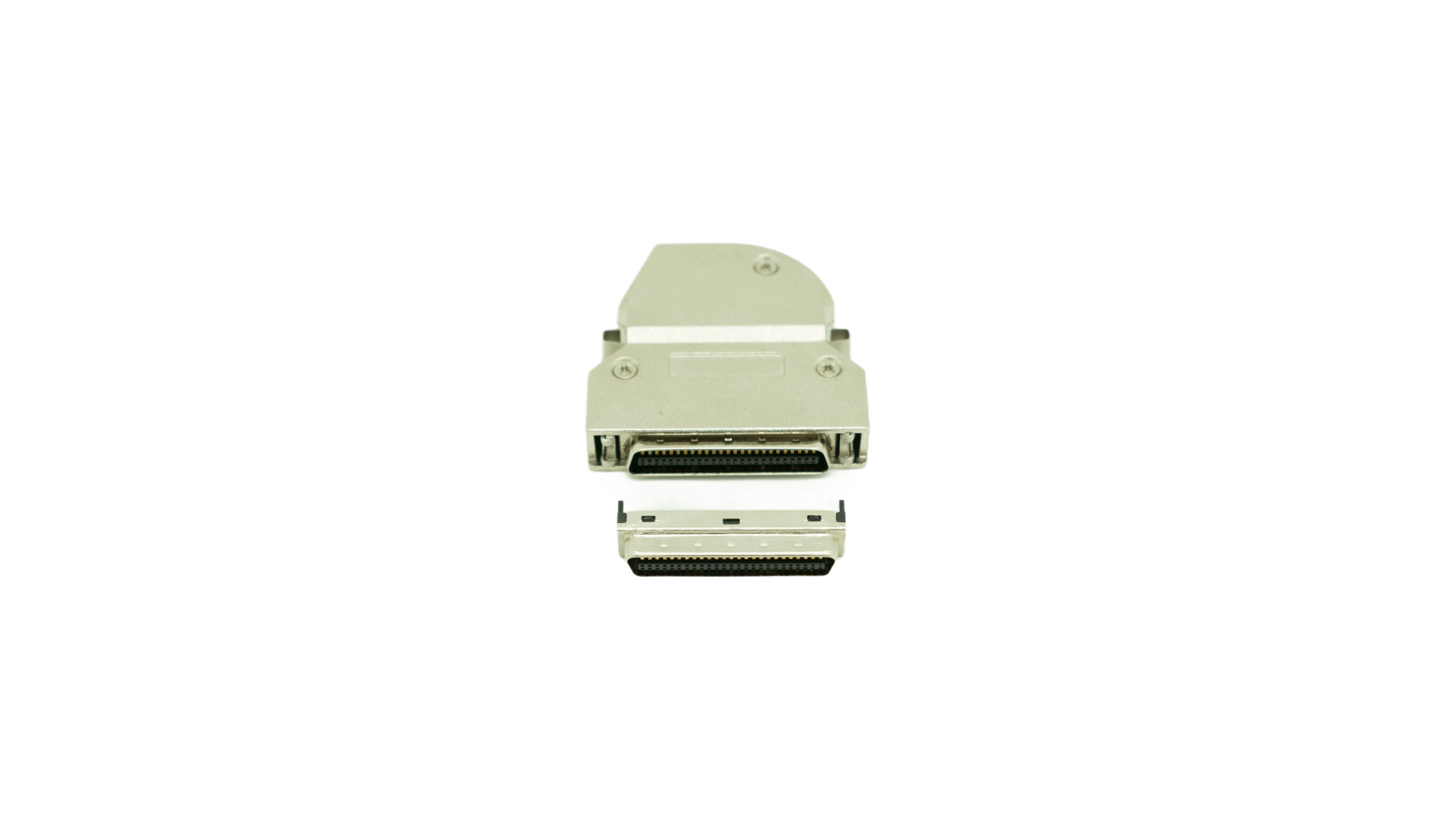 Custom SCSI Cable Connector with Cold Roller Steel Shell and Phosphor Bronze Contacts