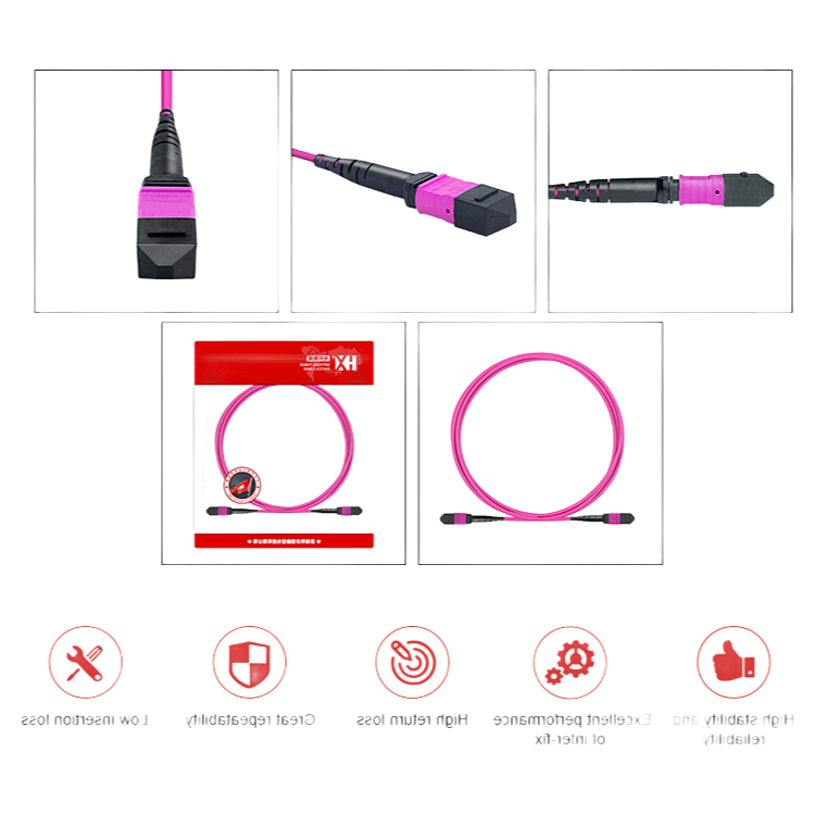 Wholesale MPO-MTP Fiber Optic Patch Cords with Custom Lengths and High Durability for Industrial Use