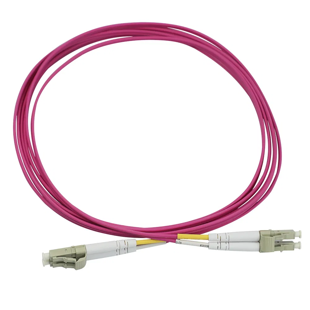 Factory Direct OEM Fiber Optic Jumper LC-LC Duplex OM4 with Low Insertion Loss
