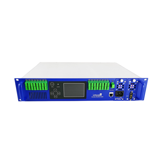 High Performance EYDFA Optical Amplifier for CATV Applications with WDM Integration