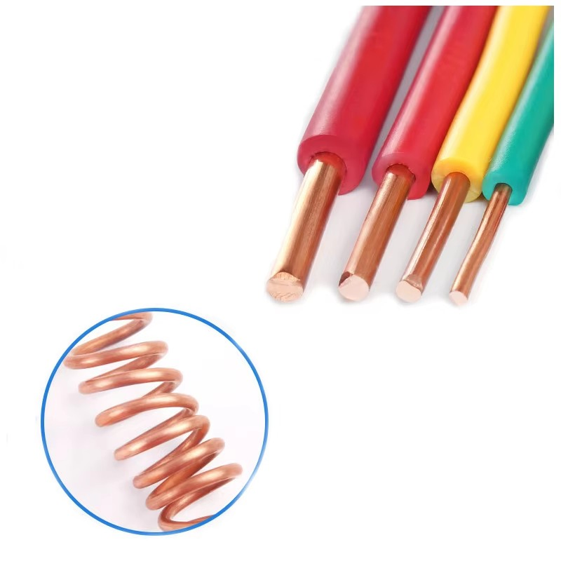 Factory Supply CE RoHS Certified PVC Insulated Electrical Wires with Solid Copper Conductor