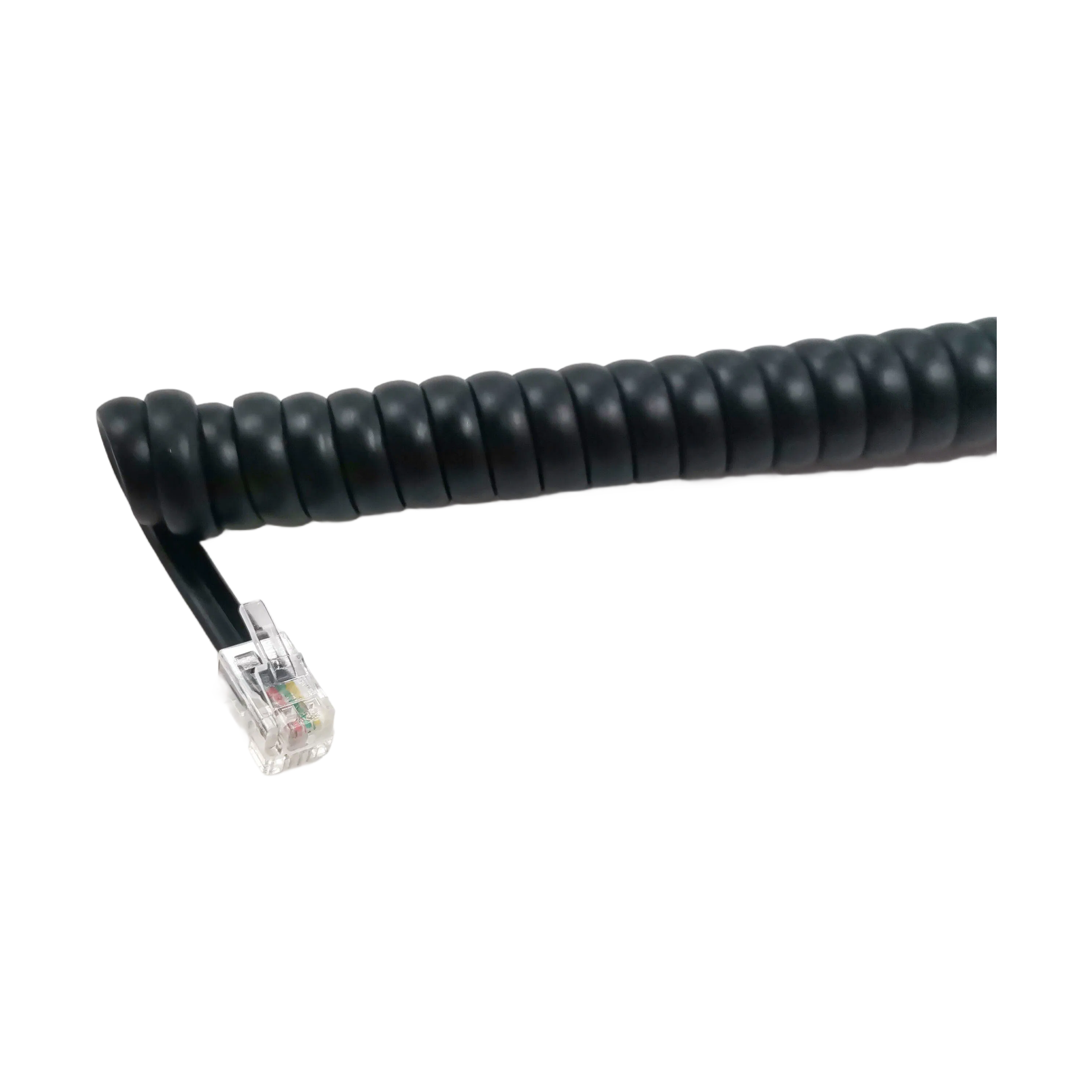 High-Quality PU Spring Wire RJ45 Cat6 Cat7 Network Spiral Cable for Industrial Applications