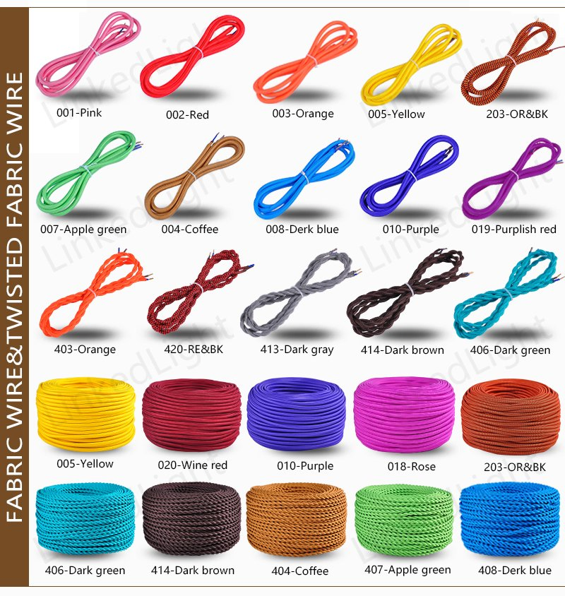 Factory Direct Fabric Insulated Copper Wire for OEM and ODM Lighting Projects
