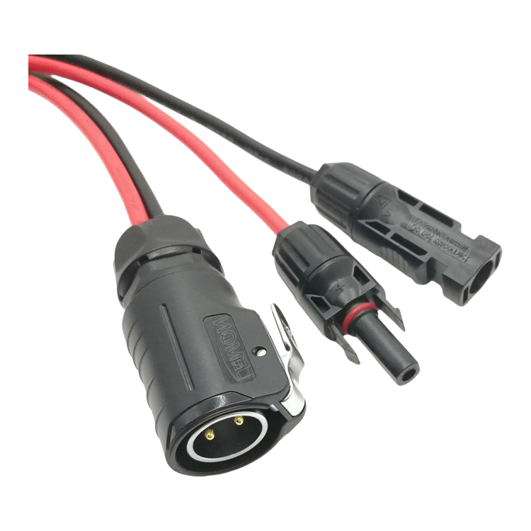 LP-20 Aviation Plug to Multi Contact 4mm Cable Customizable for Industrial and Medical Wire Harnesses