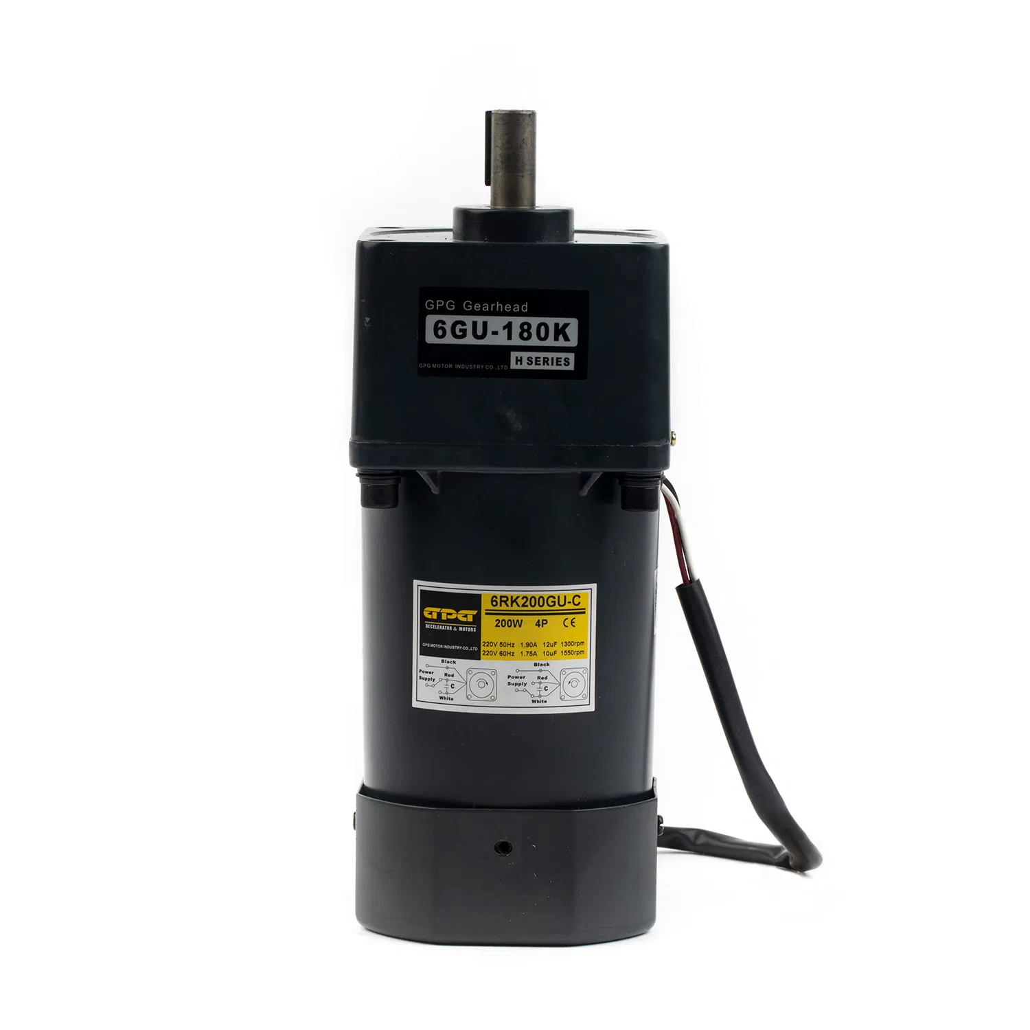 200W 104mm AC Gear Motor Constant Speed Industrial Single-Phase Electric Motor for Automation
