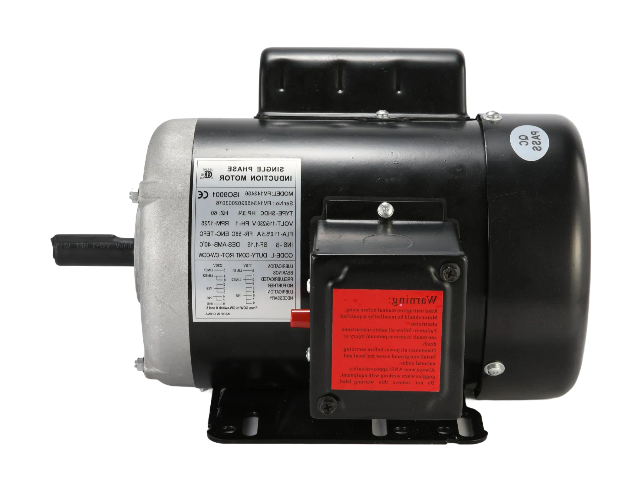 High Torque Single Phase Farm Duty Motors for Pumps and Gearboxes - TEFC Enclosure 1.15 SF