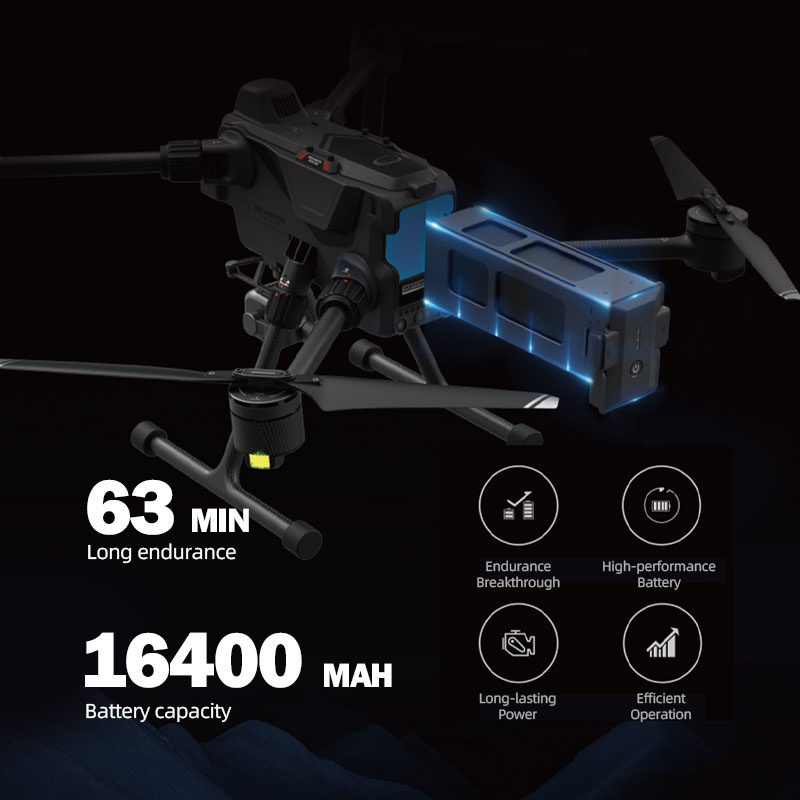 Industrial Grade Carbon Fiber Foldable Drone for Power Inspection and Emergency Firefighting