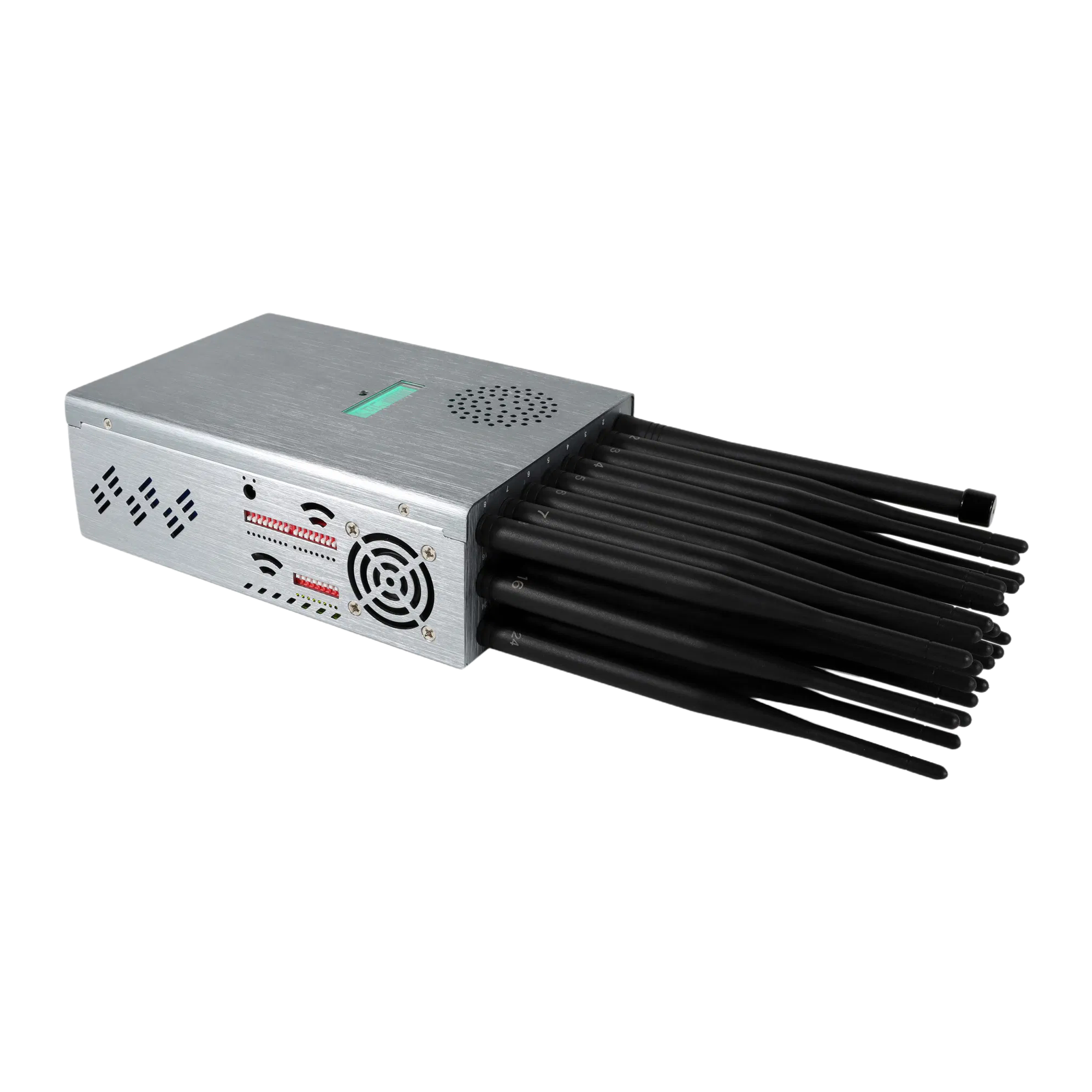 Vodasafe P24 24-Antenna 5G Signal Jammer - Portable GSM LTE 4G 5G WiFi GPS Blocker with 30m Range