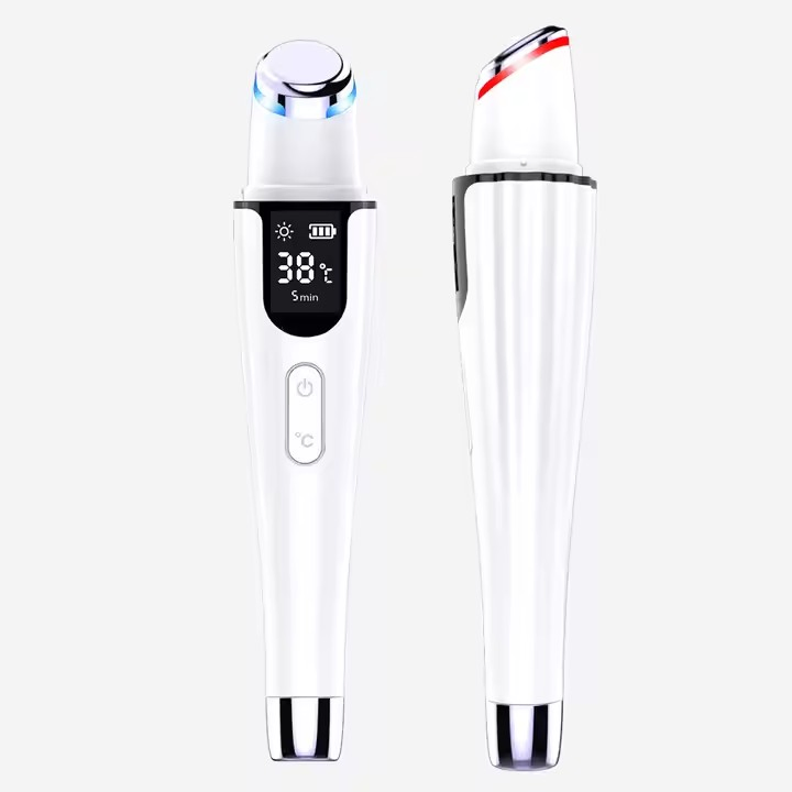 Professional LED Eye and Lip Ion Massager with Heating Function - Anti-Aging Wrinkle Reduction Beauty Device