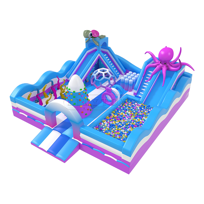 Kids Inflatable Bouncy Castle with Slide - Waterproof Jumping Jungle Combo for Outdoor Play
