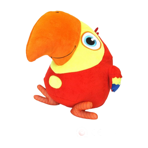 Custom Plush Parrot Toy - Soft Stuffed Sitting Bird with OEM Options