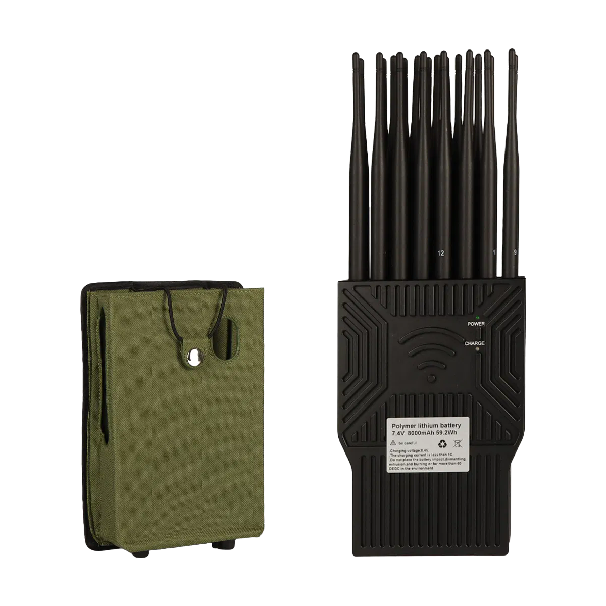 21 Antennas 5G LTE GPS WiFi Signal Jammer - Multi Frequency Portable Mobile Phone Blocker