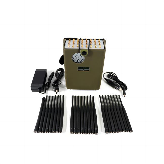14-Band Portable Handheld Signal Jammer for Mobile Phone/WiFi/GPS Blocking | 20m Range