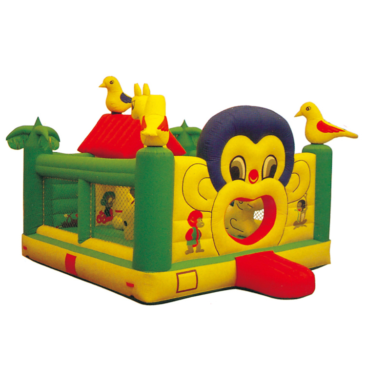 840D Polyester PVC Inflatable Zoo Bouncer with Pool - Customized Kids Play Equipment