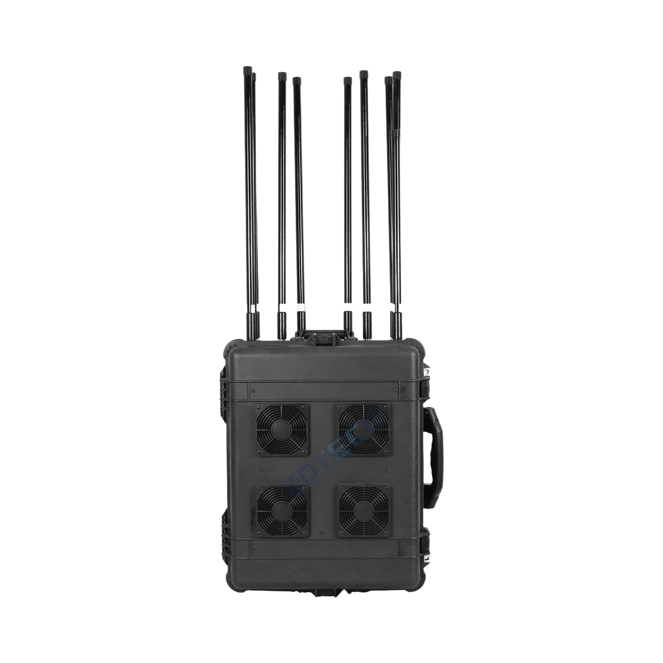 10 Channel Portable Signal Jammer for GSM GPS WiFi UAV Tracking - High Power Trolley Type Signal Blocker