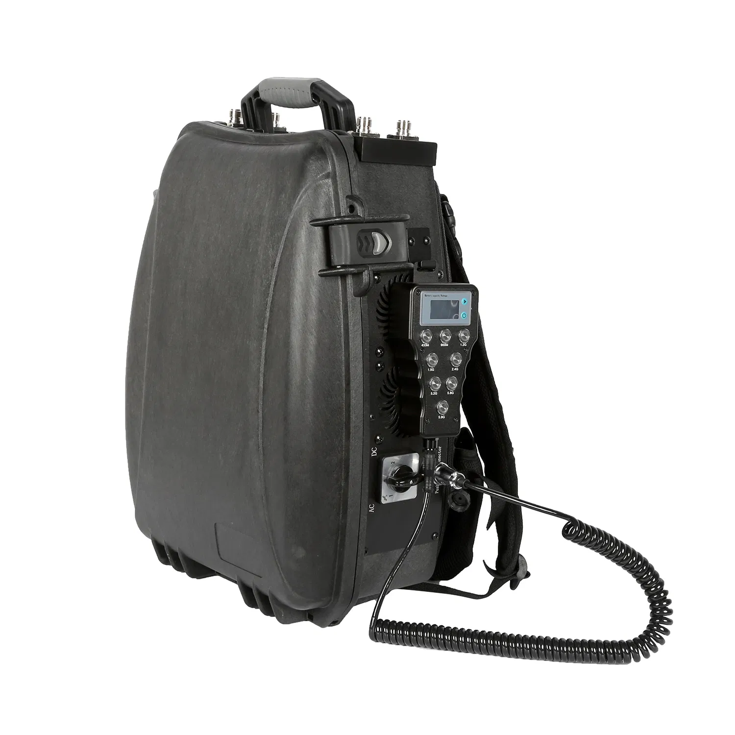 8-Channel Anti Drone Jammer Backpack 700-1050MHz 1.5G 2.4G 5.8G GPS UAV Signal Blocker with Long Range Jamming