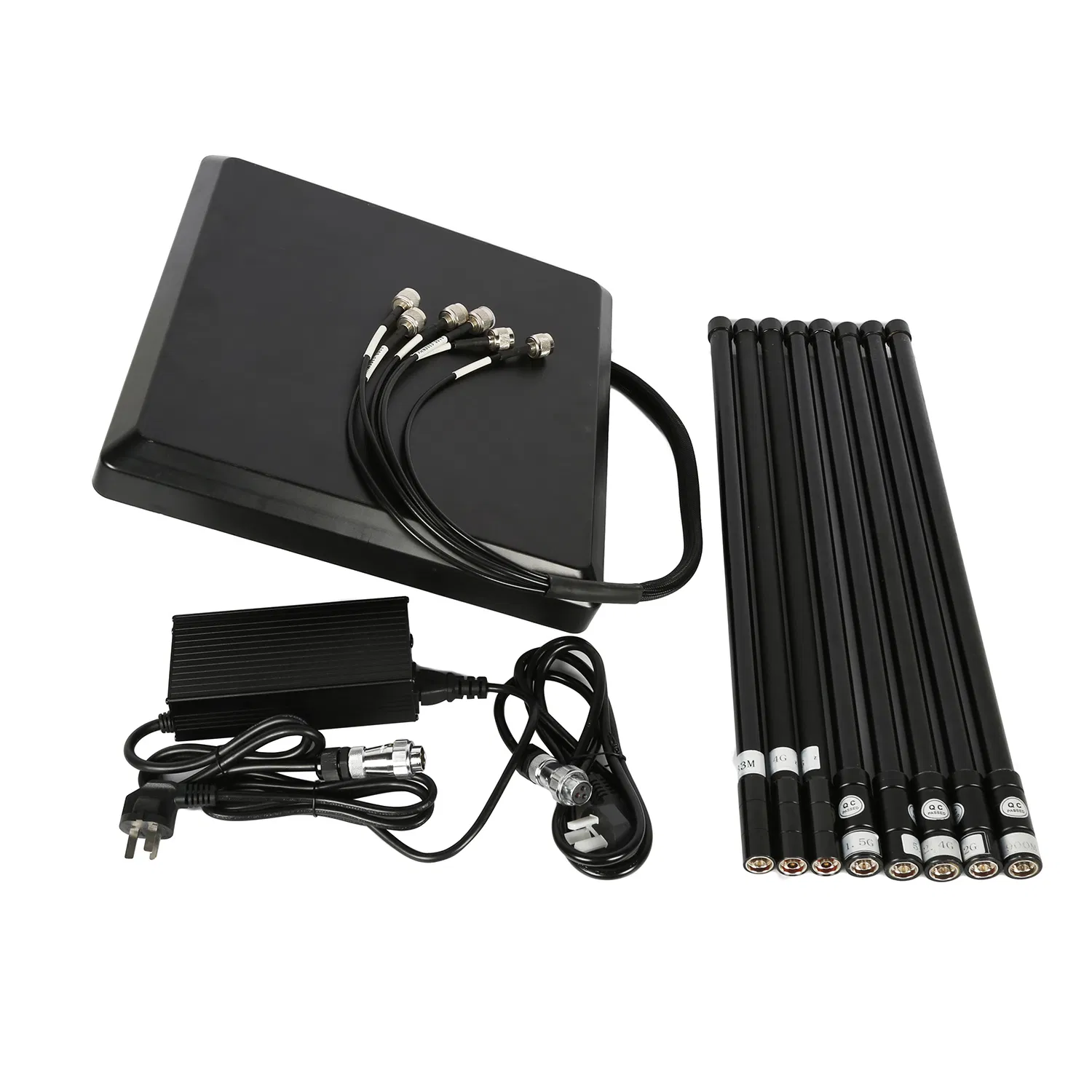 8-Channel Anti Drone Jammer Backpack 700-1050MHz 1.5G 2.4G 5.8G GPS UAV Signal Blocker with Long Range Jamming