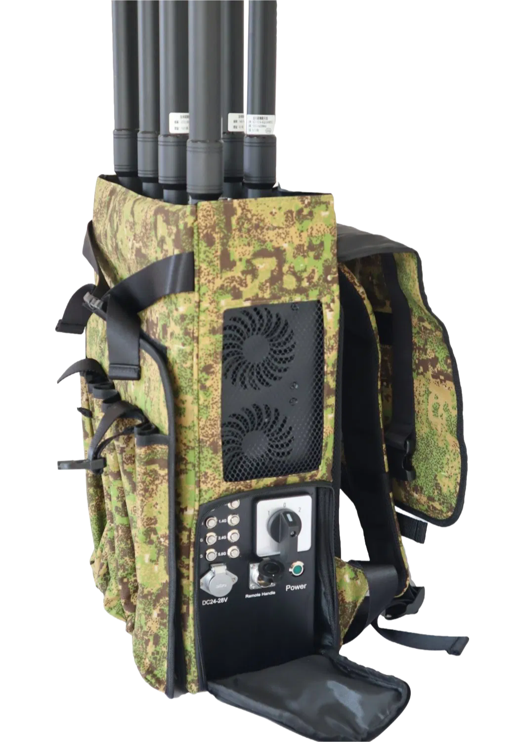 High Power 6-Channel Portable Anti-Drone Jammer | UAV Signal Blocker & Detector System