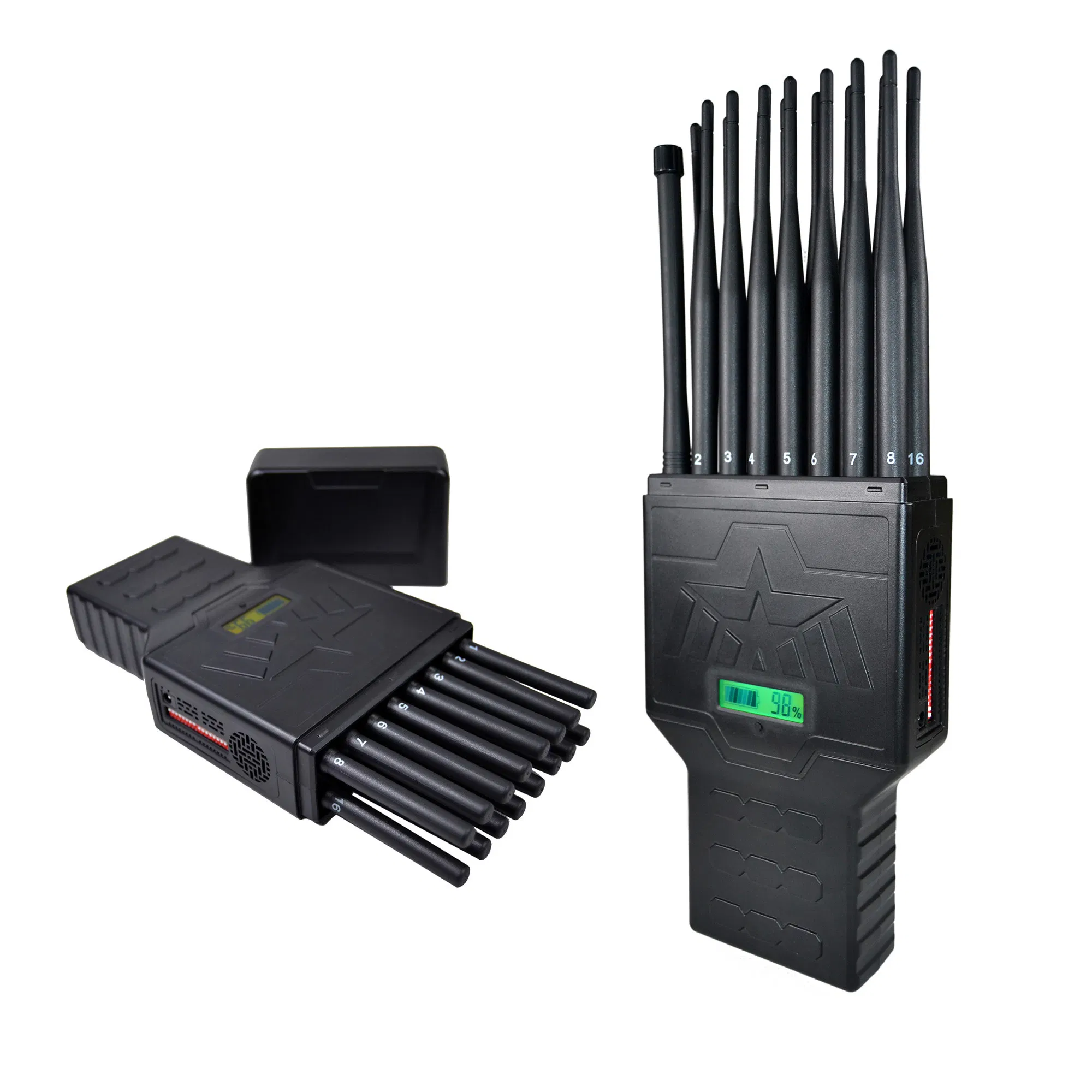 High Power 12W Handheld Signal Jammer with Built-in Battery and Cooling System - OEM Available