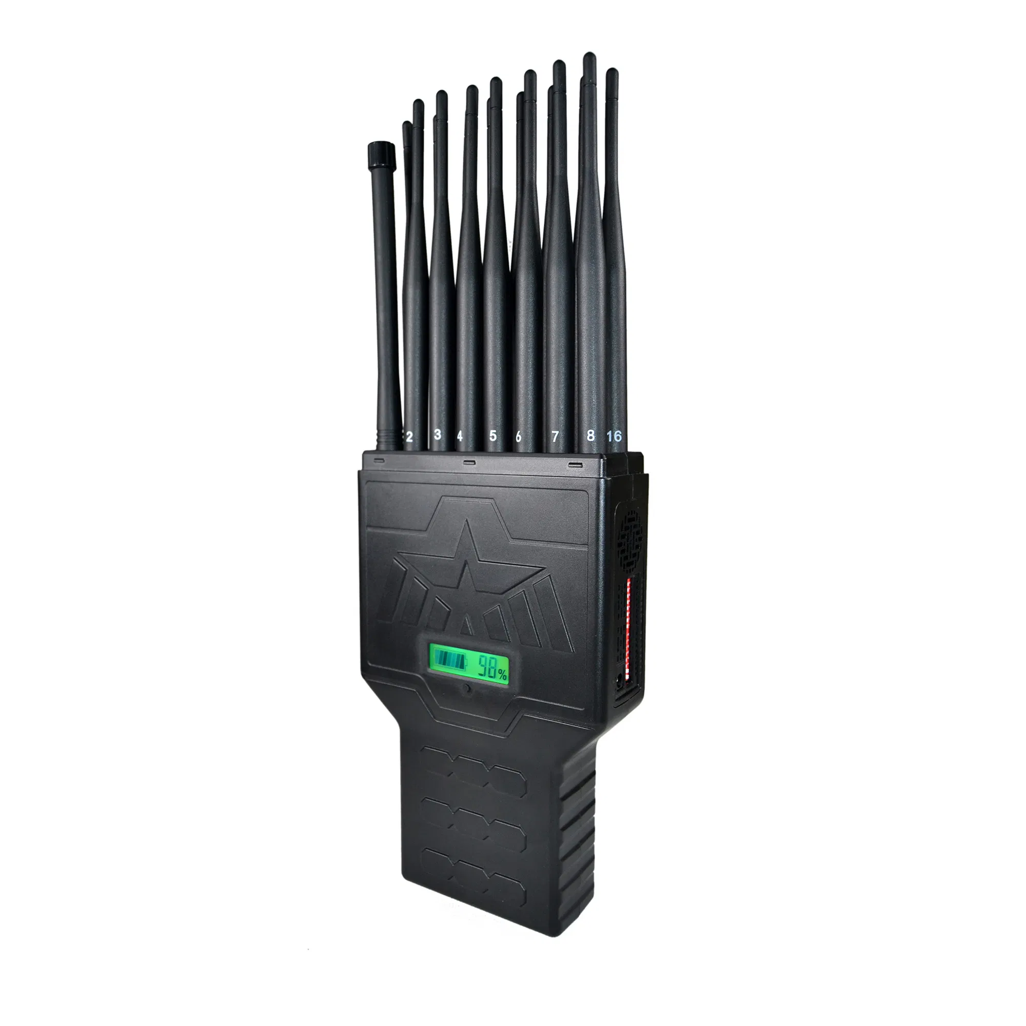 High Power 12W Handheld Signal Jammer with Built-in Battery and Cooling System - OEM Available