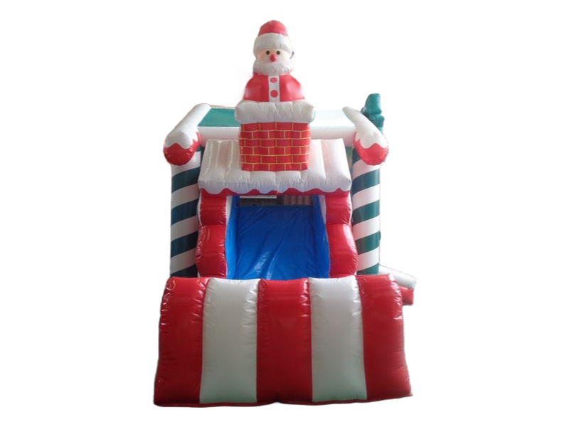 Commercial Inflatable Christmas Bouncer House with Slide - Custom PVC Playground Equipment