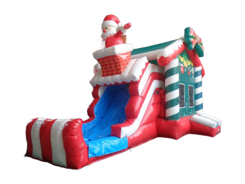 Commercial Inflatable Christmas Bouncer House with Slide - Custom PVC Playground Equipment