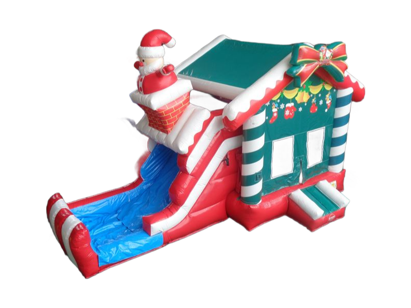 Commercial Inflatable Christmas Bouncer House with Slide - Custom PVC Playground Equipment
