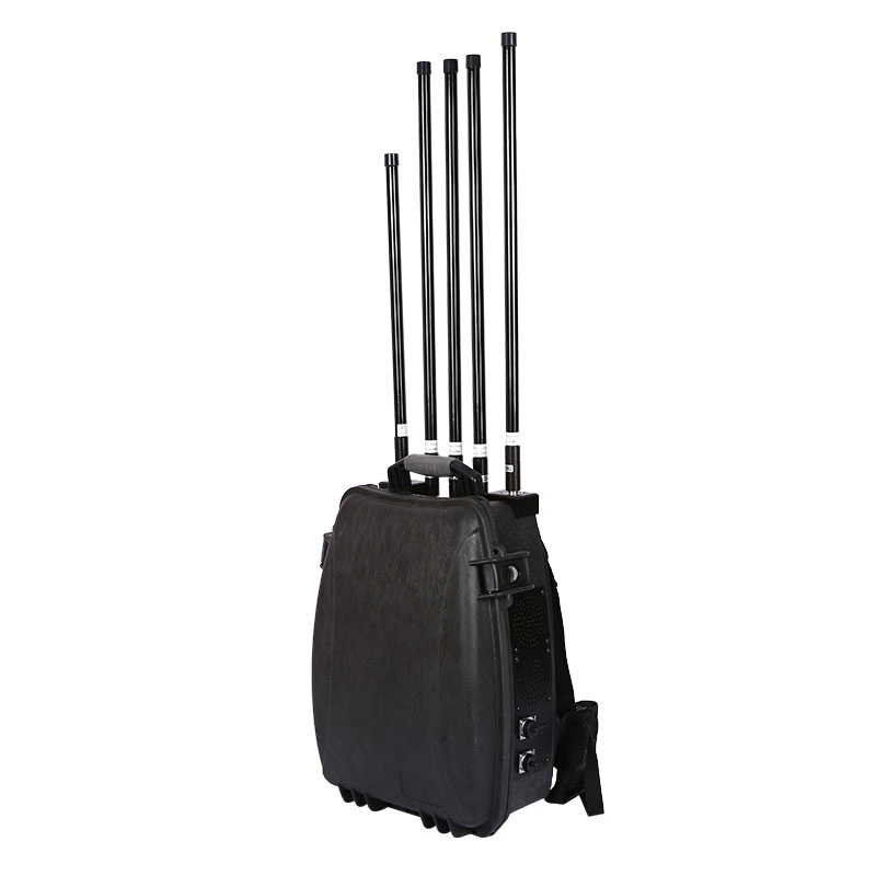 High-Power Mobile Drone Jammer with 8 Frequency Bands for Security and Defense Applications